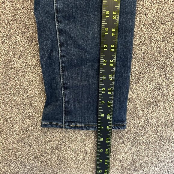 Levi's Women's 724 Straight Jeans Size 26 x 32 Blue Distressed High Rise NWT $69 - Picture 14 of 16
